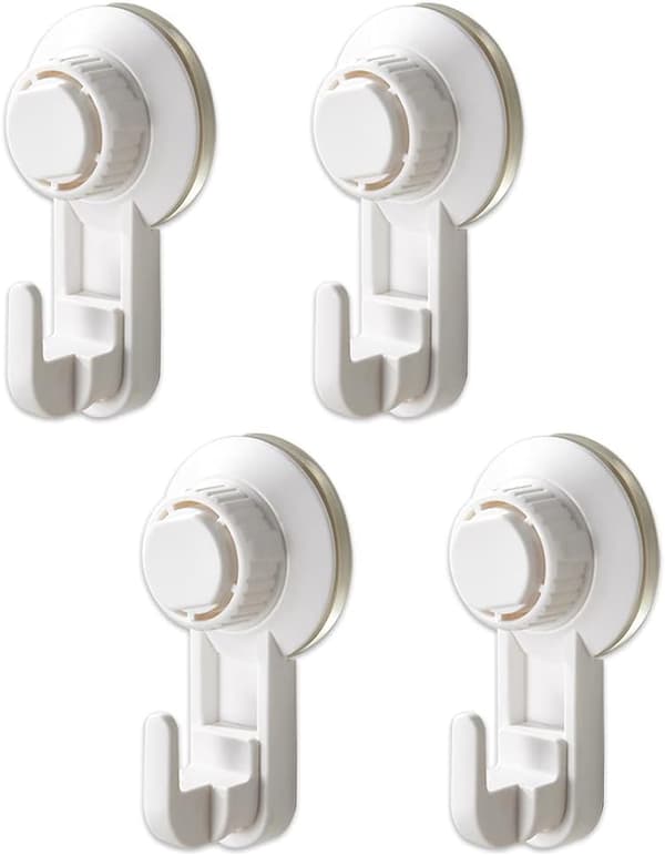 Sugkoppsset med 4 stycken, Kraftfulla Sugkopps-krokar