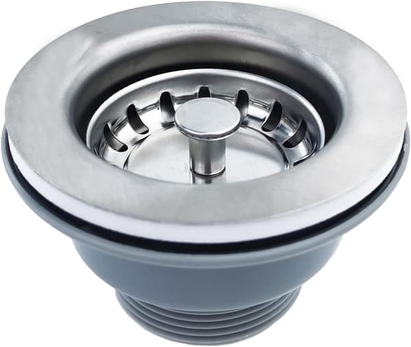 Vaskesluk uten overløp, rustfritt stål kurv ? 84 mm 1?\",