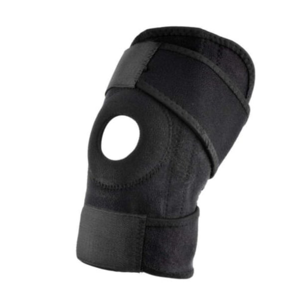 Gångjärnsförsedd knä Artrit Stöd Brace Guard Stabilisator Strap Wrap Open Patella 1pc