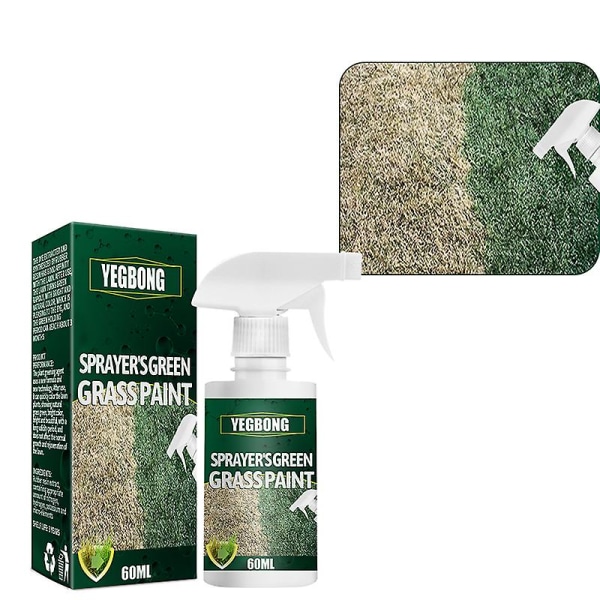 Grøn Græs Maling Spray Langtidsholdbar Turf Maling Forbedrer Pletvise Dvale Gulnende Græsser Til Græs 60ML