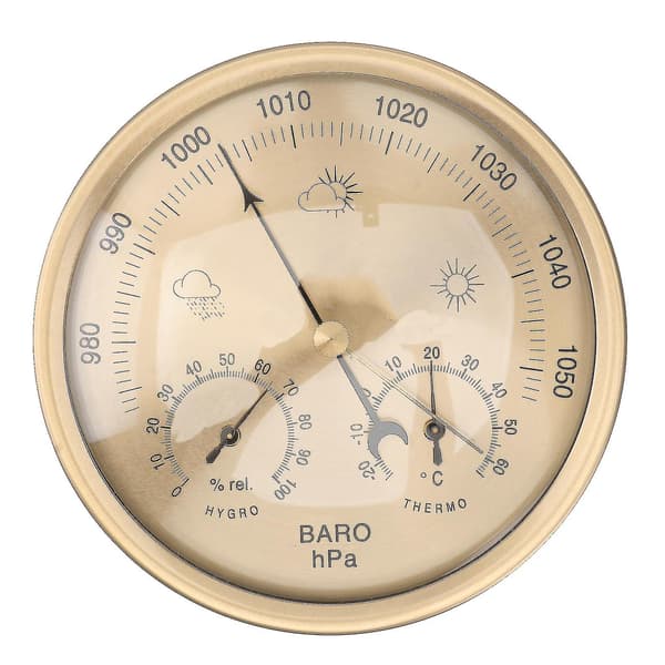 3-i-1 Barometer Termometer Hygrometer Urskive Type Vejrstation Lufttryk Temperatur Fugtighedsmåler