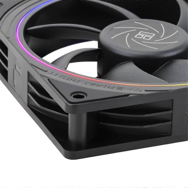 TL-S12-W 120mm Computer Case Køleventilator 5V 3PIN ARGB Justerbar Hastighed Stødabsorberende Lydløs Kabinetventilator Sort