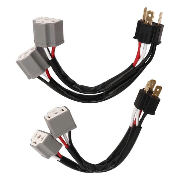 2 stk. 9003 H4 Forlygter Ledningsnet Stikadapter Han til Hun 2-vejs Splitterledninger til Lastbil Pickup LED Kabelstik