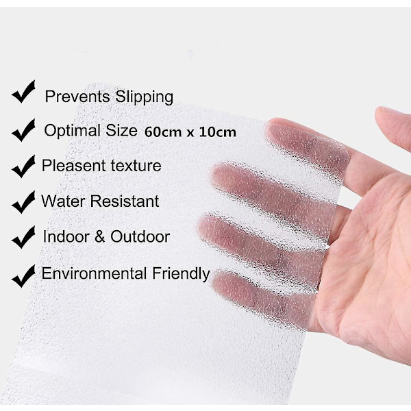 Halkskyddsremsor för trappor Transparenta halkskyddsremsor för trappor 10 cm x 60 cm 15-pack