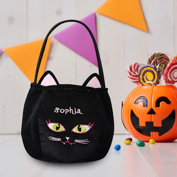 Isolerade Halloween-godispåsar Snacks, presenter och tygpåsar