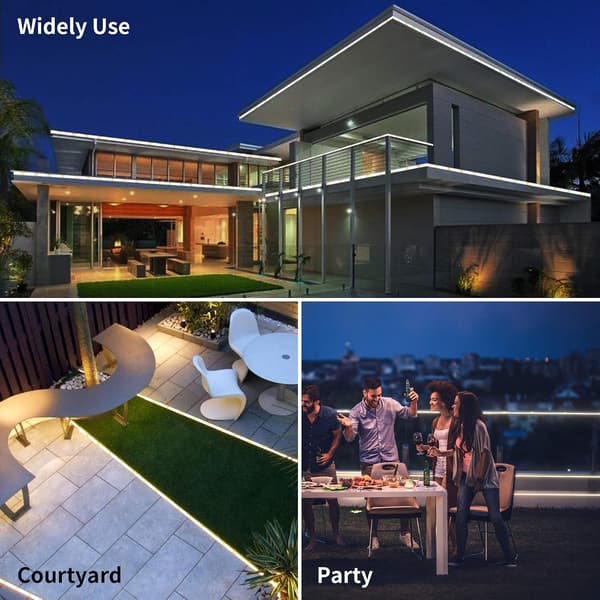 3m LED-lysstripe med batteri, IP65 vanntett, fleksibel stripe
