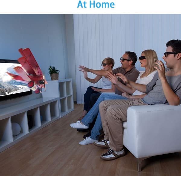 4X 3D-briller Unisex Passiv Polariserte RealD Kino 3D-briller fo