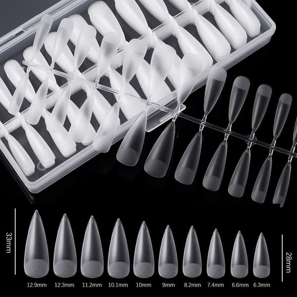 #Halvmat fuld negleplaster, 240 stk. falske negleplaster#