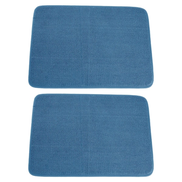 2st torkdyna Bra vattenabsorberande mikrofiber Snabbtorkande Lätt att rengöra Counter Drainer Pads Köksmaterial Kaesi Blue