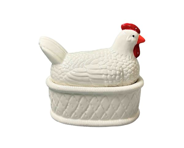 Påskehøne gjemmested Hvit 18cm Cult Design Vit