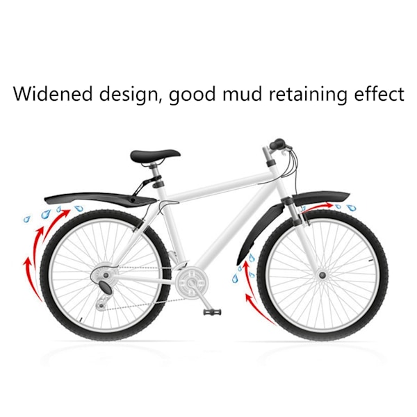 Cykelskärmar Set Justerbara Fram Bak Cyklar Stänkskärmar MTB Mud Guard Cykling Stänkskydd för Mountain Road Bike Riding qd Green 0.37