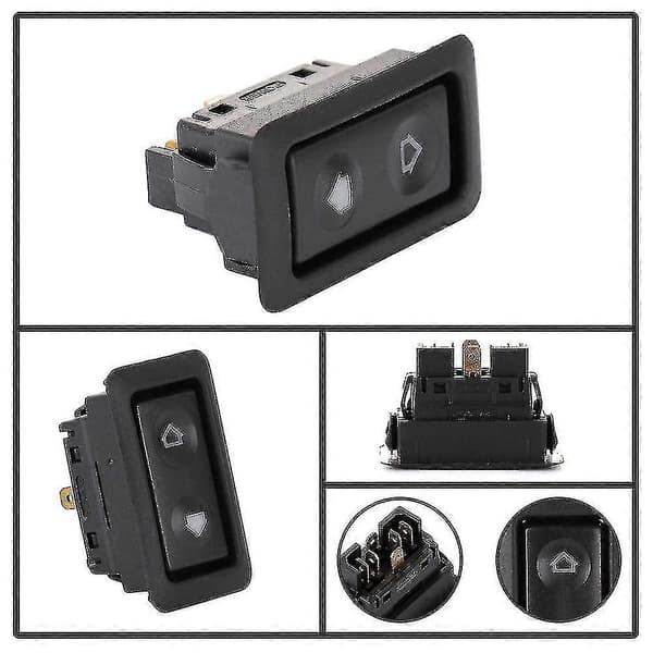 Strømbryter for vindusheis DC 12V 24V Universal 6-pins Bil Elektrisk Vindusbryter