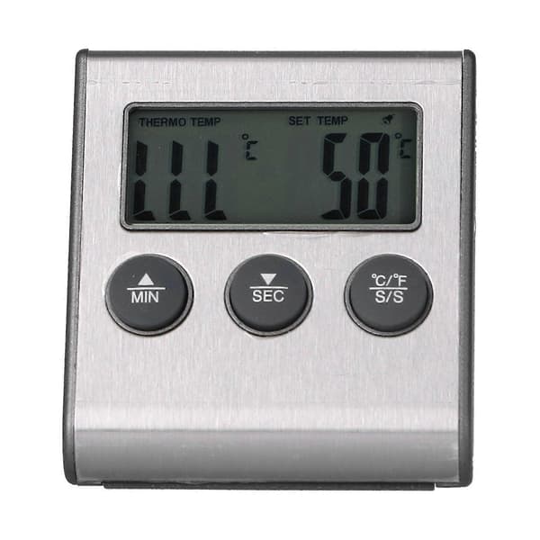 Magnet Design Grilltermometer Mad Kød Temperaturmåler med Alarmfunktion til Køkken