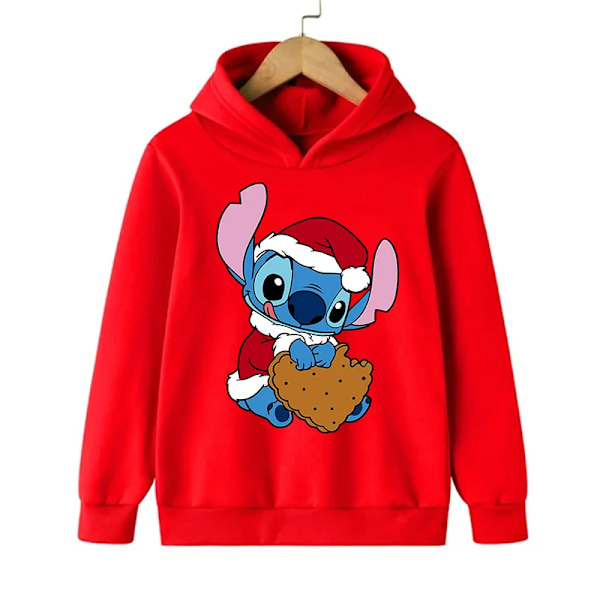 Morsom 90-talls Jul Stitch Hettegenser Barneklær Tegneserie Klær Jenter Gutter Lilo og Stitch Genser Hettegenser Baby Casual Topp 59030 qd 59030 140CM