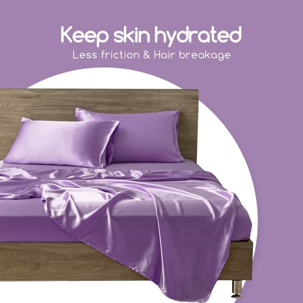 Silk Satin Örngott 2-pack (utan fyllmedel) Lavender 50X66cm