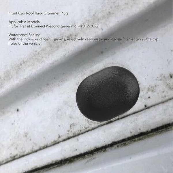 2 stk. Front Cab Takstativ Grommet Plugg Vanntett Beskyttende Takstativ Plugg Deksel for Transit Connect 2012 til 2022