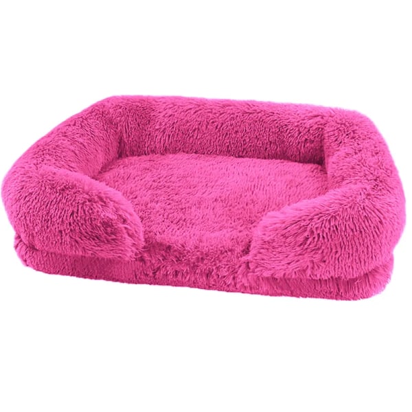 Plush Washable Square Soft Cat Mat Pet Supplies Washable And Removable Pet  Deep Sleep Dog Sofa Bed Pet Supplie Drop Ship Rose color L(75x50x14CM)