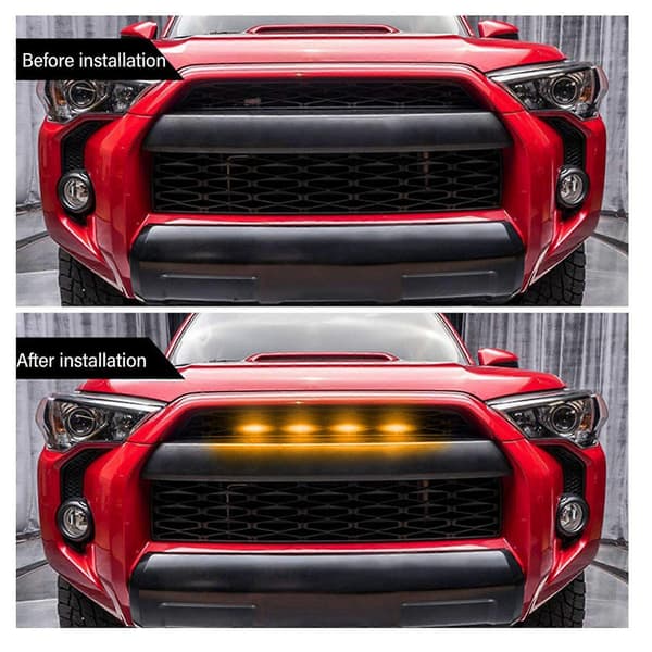 Frontkofanger Grilllys RGB64 Farve LED Kørelys Erstatning til Toyota 4Runner TRD Pro 2014 til 2023 DC12V
