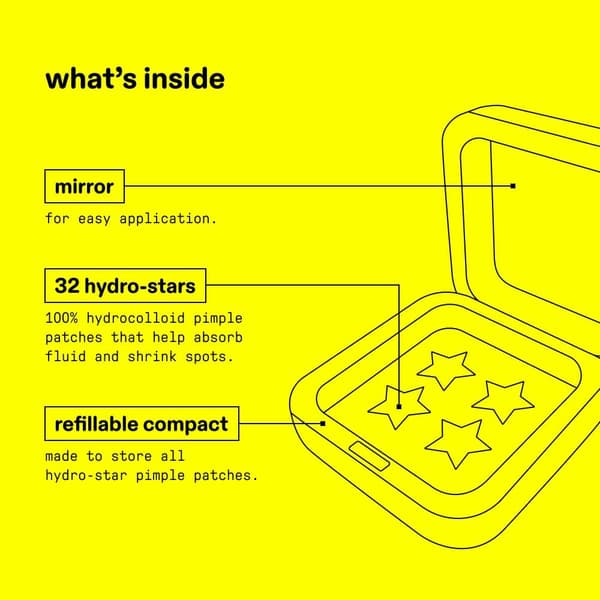 STARFACE | Akneplastre | Gule Stjerner | Hydrokolloid | Indeholder