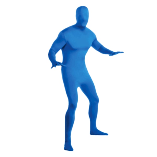 Unisex Spandex Stretch Vuxen Kostym Försvinnande Man Body Suit Karneval Kostymer Blue 155-165cm
