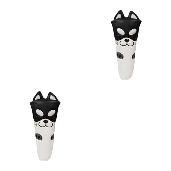 1/2/3 Hunde Mønster Til Golf Putter Headcover Cover til Sort qd Black 2PCS