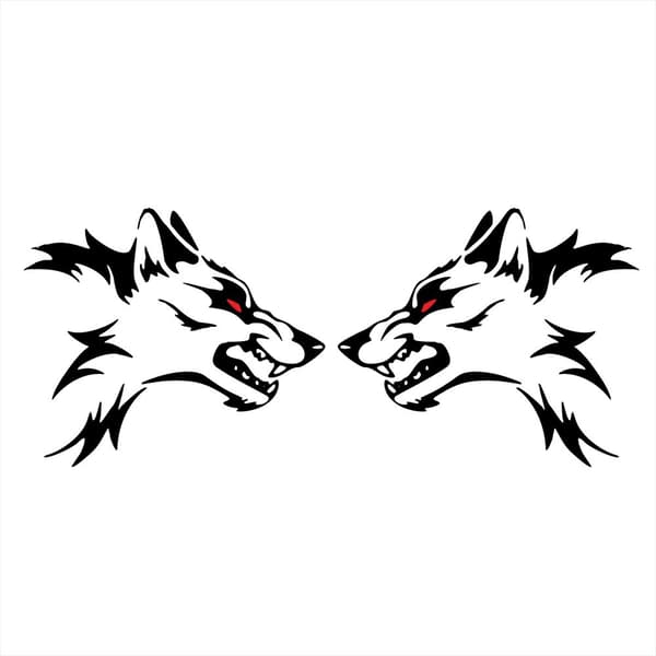 #Wolf bilklistremerke bildekorasjon#