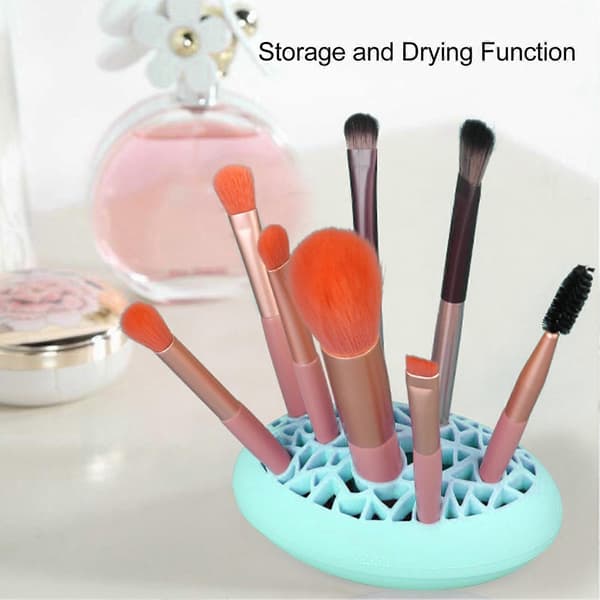 Makeup Børsteholder Silikone Organizer Display Base Skønhedsbørste Tørrestativ Opbevaringsstand til Børster Læbestifter Pen