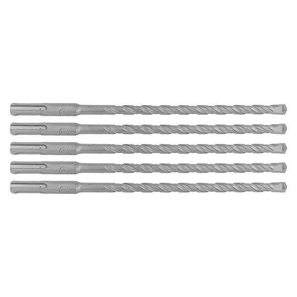 5 STK Slagborebits med hårdmetalspids Roterende Hammerbit 2 Fløjte Spiralbits til mursten beton 210mm 8mm / 0.31in