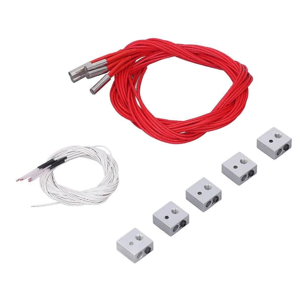 5 sett 3D-skriver varmeblokk NTC 3950 100K termistor tilbehørssett for MK7 MK8