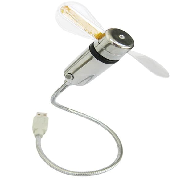 #Mini Fleksibel USB-Blæser 1 stk. Opladningsblæser med LED til PC Laptop Oplader#