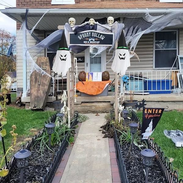 2 KPL 1M Aave-noitahattu, Halloween-koriste LED-valonauhalla Sopii joulukoristeluun Olohuoneen seinäikkunan sisustus