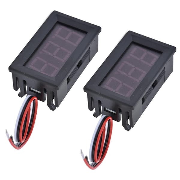 3-leder DC digitalt display voltmeter display 0,56 tommer LED digitalt eksternt displaymodul DC 0-99,9V (blå rød)