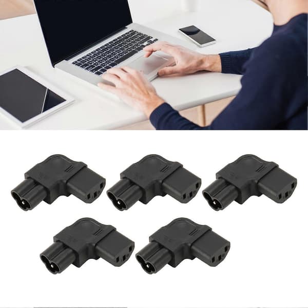 5 stk. IEC320 C6 til IEC320 C7 strømadapter 2500W strømstikadapter til PDU-chassis strømforsyning UPS-stik