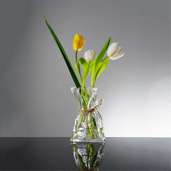 Vas, Trendig, Glasvas, Handgjord, Glasbotten, Enstaka Vas, Blomvas, Inredning, Blommor, Heminredning qd