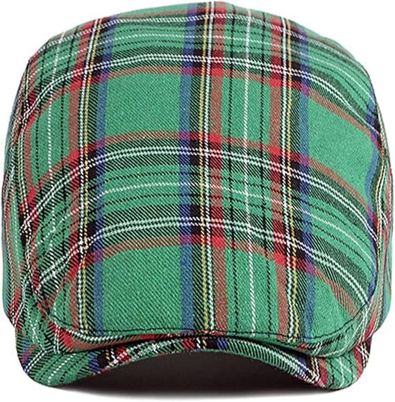 Hatt for menn, flat cap, vintage stripete design, lett, Cl