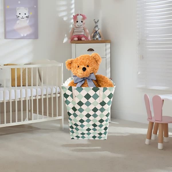 #Vaskeromskurv 1 stk Mini Organizer Baby Stoff Oppbevaringsboks Barn#