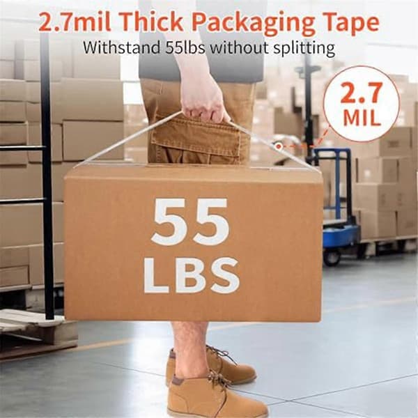 3 ruller klar pakketape tapedispenser, kraftige pakketape-refiller til forsendelse, pakning, postforsendelse