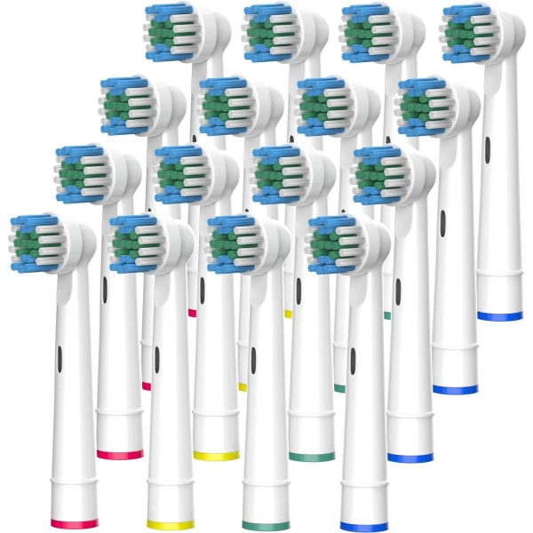 Ersättningshuvuden för elektriska tandborstar 16-pack/kompatibel Oral B