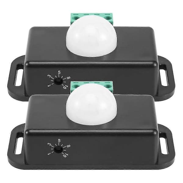 Bevægelsessensorafbryder, 12v 24v Pir Sensor Led Til Fleksible Led Strips Lys, 2 Pak