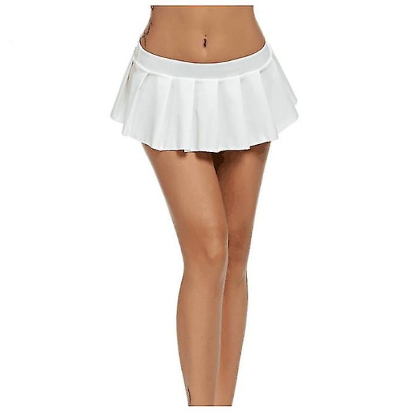 Miniskjørt for kvinner Nytt plisséskjørt Jk Miniskjørt Dame white S