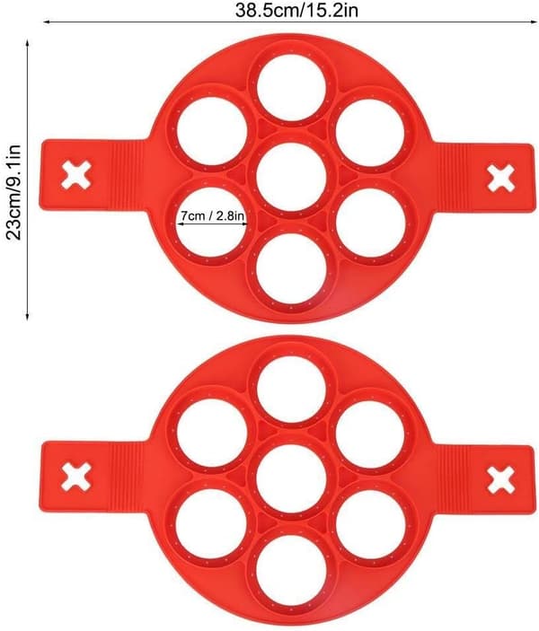 Pankekageform, Silikon Pankekageform, Silikon Pankekageform, 2 stk
