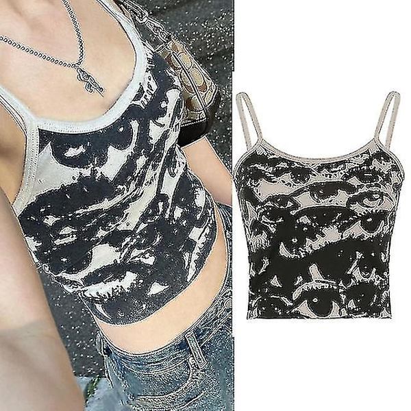 2023 Kläder Y2k Korsett Crop Top Cyber ​​Baby Tee Streetwear Gotisk Estetisk Grunge Fairy Core Ropa Sommar style 2 M