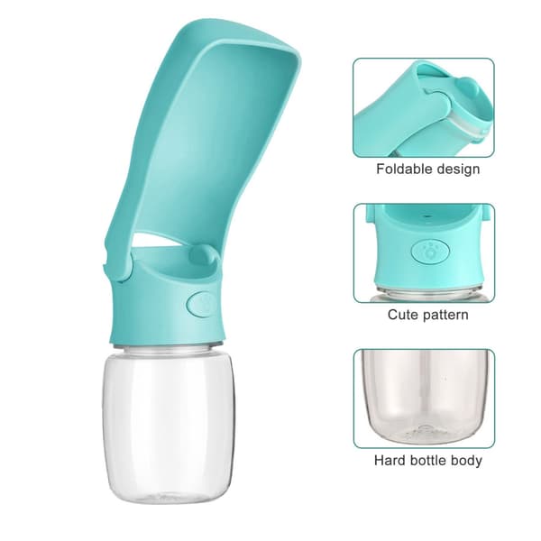 #Hundefôrbar foldbar 350ml drikkeflaske for hunder på farten#