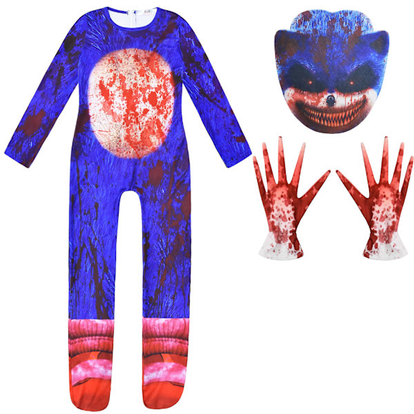 Halloween-kostym Sonic Semesterfest Karaktärsmodell Jumpsuit 1930 140cm