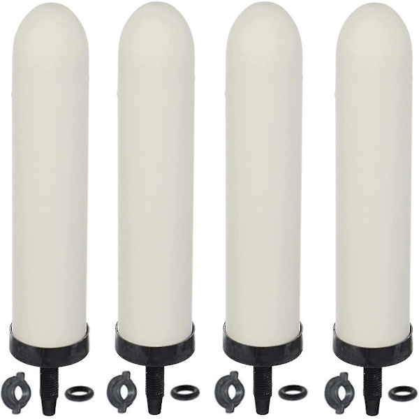 4-pack ersättningsfilter i keramik för vattenfiltreringssystem