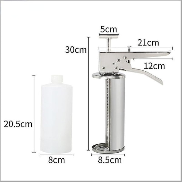 Rostfri hamburgarsås pistol salladsdressing dispenser 10g 20g hamburgare sylt fyllningsflaska klämma hamburgare butik utrustning Suit