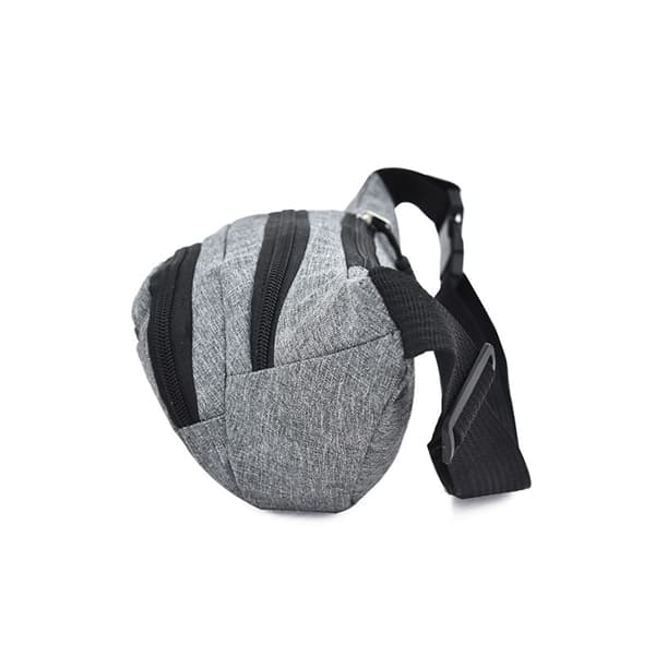 #Grå multifunktionell midjeväska, sportig crossbody-väska#