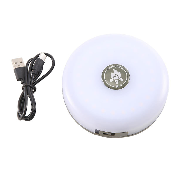 LED-campinglampor, USB-uppladdningsbar, färgglatt varmt ljus, 2-i-1, 10 m ljusslinga, måttband, stämningsbelysning, campingtältlampa qd