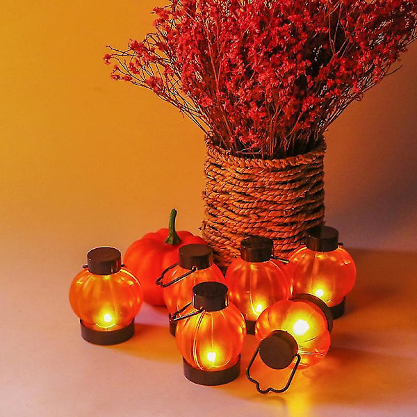 6 stk Halloween-lys for Halloween-dekorasjoner