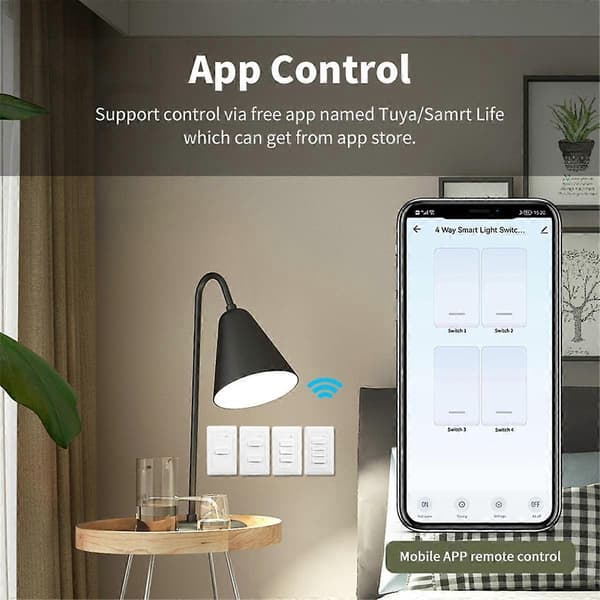 Zigbee Smart Light Wall Switch Push Button Interruptor Tuya No Neutral and with Neutral US Switch for Alexa (B)
